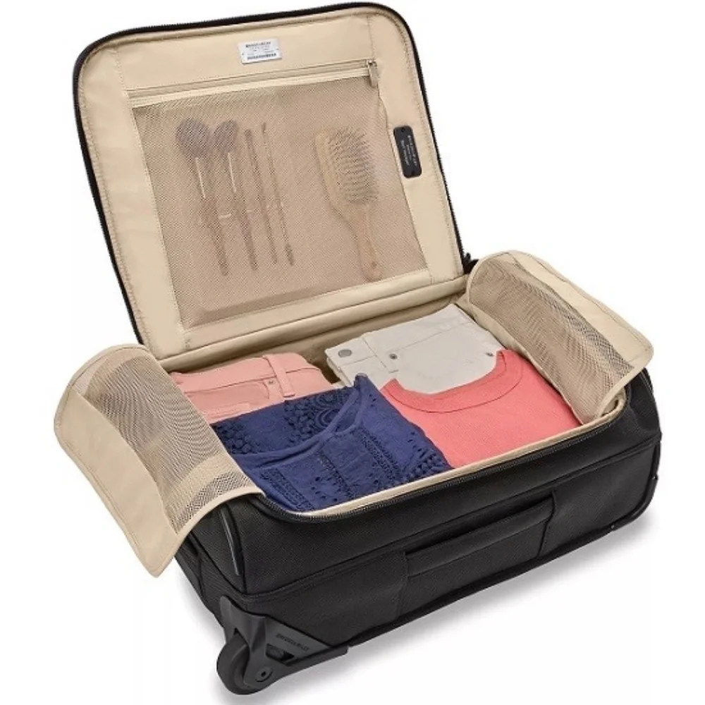 Briggs & Riley Baseline Global 2 Wheel Duffel Carry On Bag Travel Luggage Black